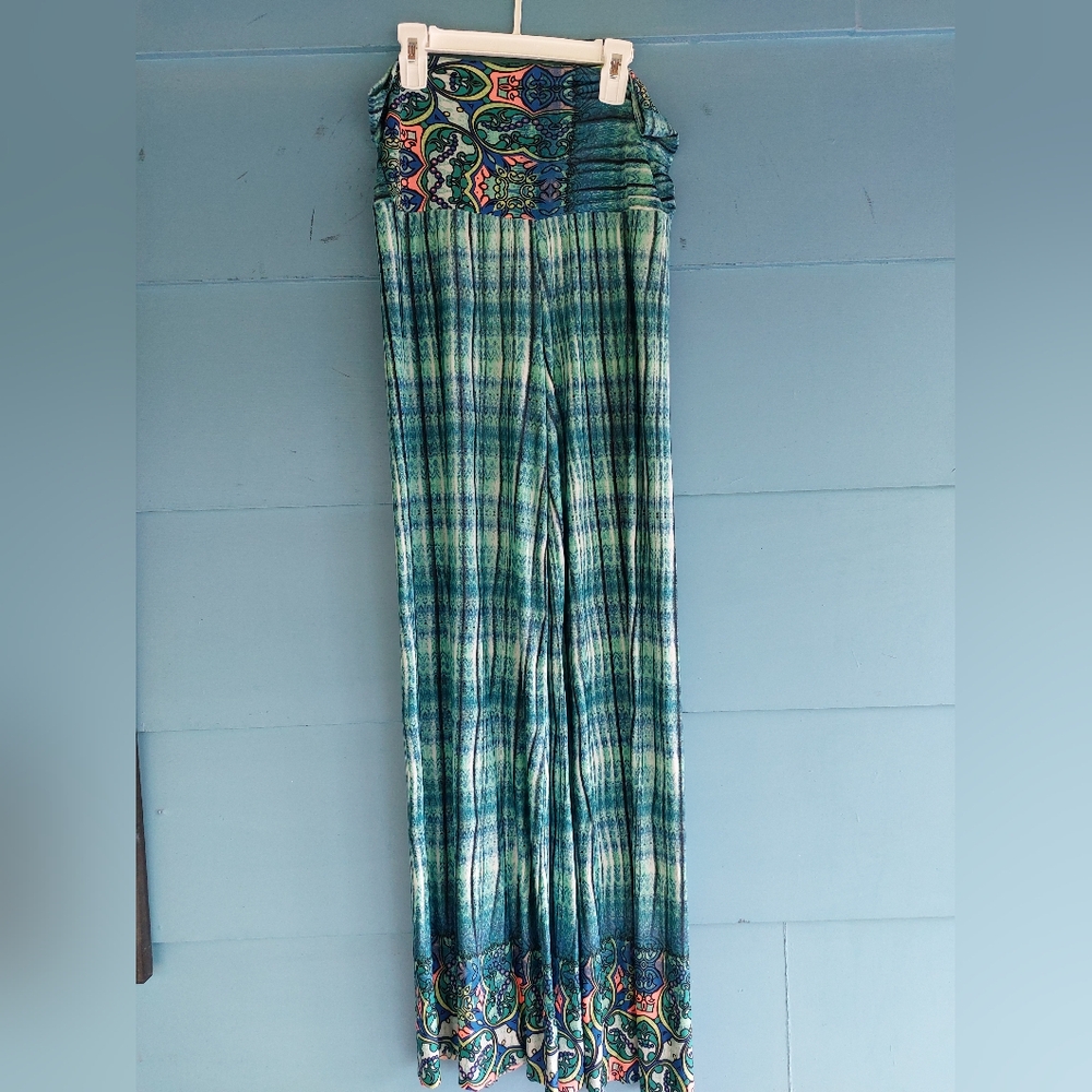 Satin Stretchy Wide Leg Pants